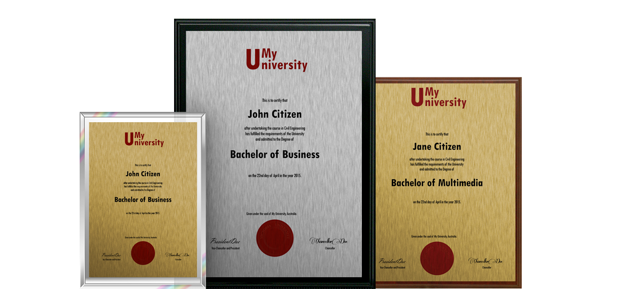 Degree Plaques